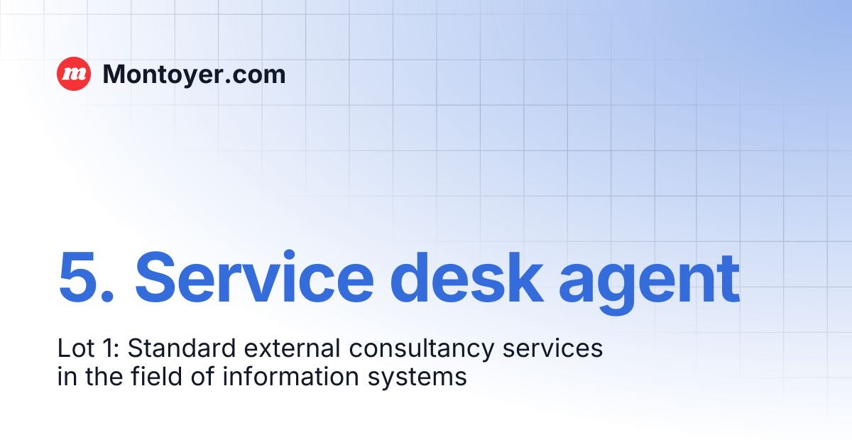 5. Service desk agent | Montoyer.com