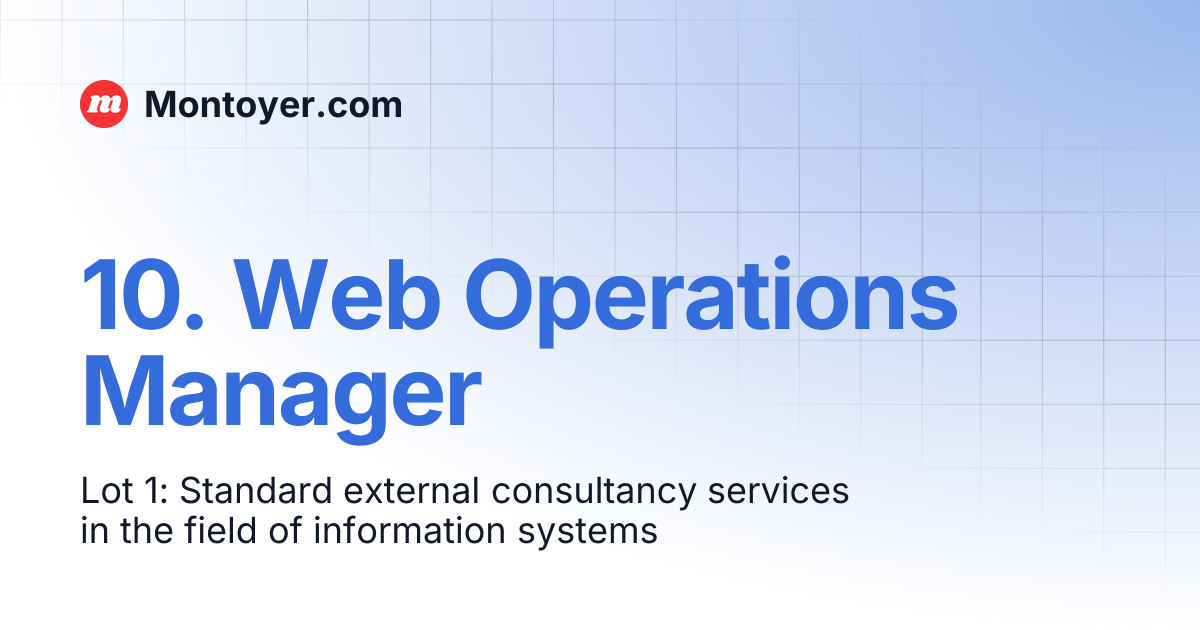 10. Web Operations Manager | Montoyer.com